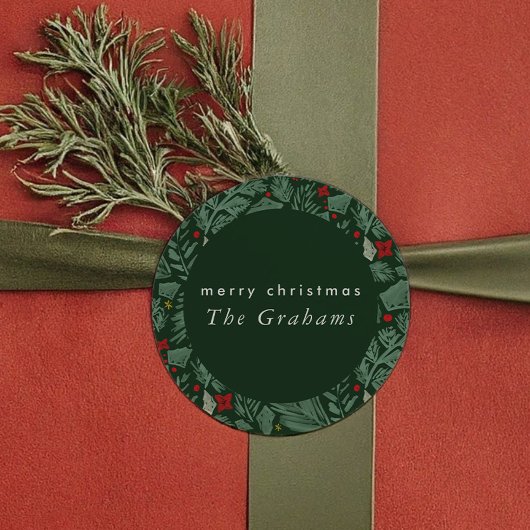 Grüner Feiertag Runder Aufkleber