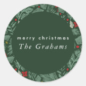 Grüner Feiertag Runder Aufkleber (Vorderseite)