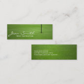 Grüner Feld-Golflehrer MiniVisitenkarte Mini Visitenkarte (Vorne/Hinten)