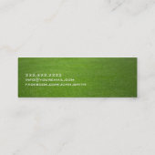 Grüner Feld-Golflehrer MiniVisitenkarte Mini Visitenkarte (Rückseite)