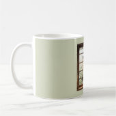 Grüner Fenster Regnerischer Tag Kaffeetasse (Links)