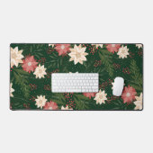 grüner festlicher botanischer Weihnachtsurlaub Schreibtischunterlage (Tastatur & Maus)