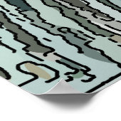 Grüner Fisch in Bowl Poster (Ecke)