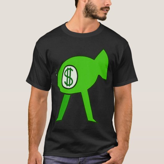 Grüner Fisch mit Beinen T-Shirt (Vorderseite)
