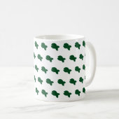 Grüner Fischiger Fischiger Weiß Kaffeetasse (VorderseiteRechts)