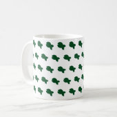 Grüner Fischiger Fischiger Weiß Kaffeetasse (Vorderseite Links)