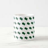 Grüner Fischiger Fischiger Weiß Kaffeetasse (Mittel)