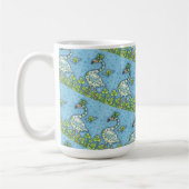 GRÜNER FLAMINGO MIT PUNKTEN, LUSTIGER ST. PATRICK' KAFFEETASSE (Links)