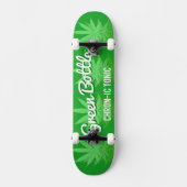 Grüner Flaschenblattentwurf Skateboard (Vorderseite)
