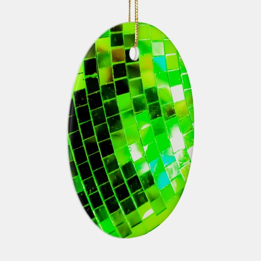 Grüner flippiger Disco-Ball Keramik Ornament (Rechts)