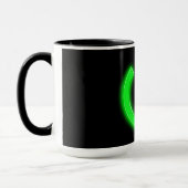 Grüner Flourescent Power-Neonknopf Tasse (Links)