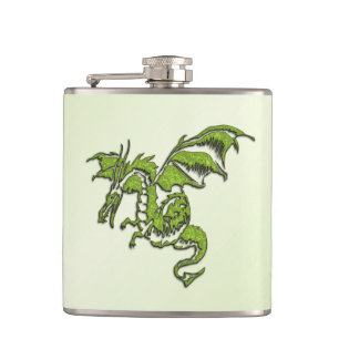 Grüner Flugdrache Flachmann