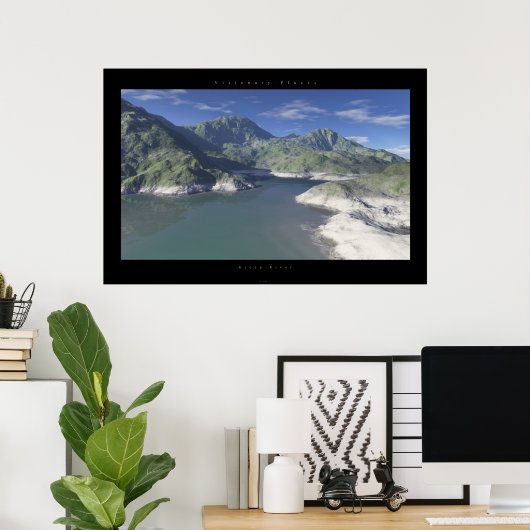 grüner Fluss Poster (Heimbüro)