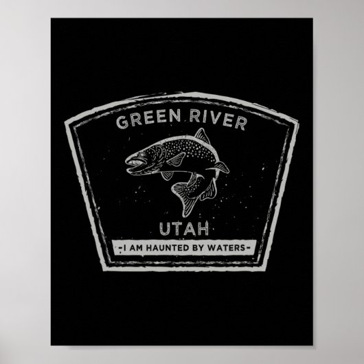Grüner Fluss Utah Fliegenfischen Poster (Vorne)