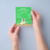 Grüner Flyer für die Heimtierwerbung (Gruppe)