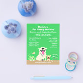 Grüner Flyer für die Heimtierwerbung (Einzeln)