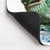 Grüner Foo Hund Mousepad (Ecke)