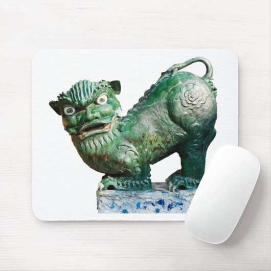 Grüner Foo Hund Mousepad (Mit Mouse)