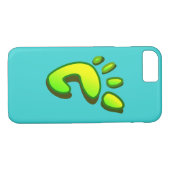 Grüner Footprint Case-Mate iPhone Hülle (Rückseite (Horizontal))