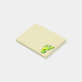 Grüner Footprint Post-it Klebezettel (angewinkelt)