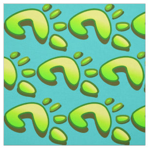 Grüner Footprint Stoff