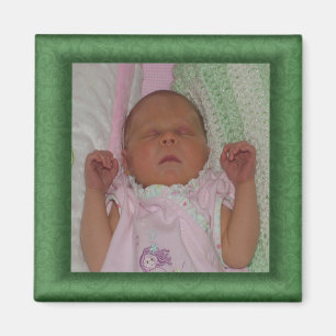 Grüner Foto-Magnet Magnet