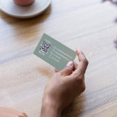 Grüner Foto-QR-Code Soziale Medien Visitenkarte