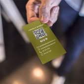 Grüner Foto-QR-Code: Verbinde dich mit mir Geschäf Visitenkarte
