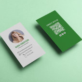 Grüner Foto-QR-Code: Verbinde dich mit mir Visitenkarte