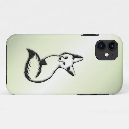 Grüner Fox Case-Mate iPhone Hülle (Rückseite (Horizontal))