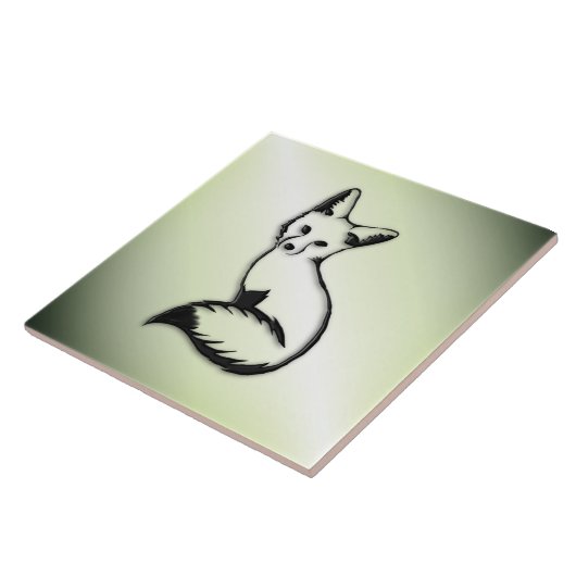 Grüner Fox Fliese (Seite)