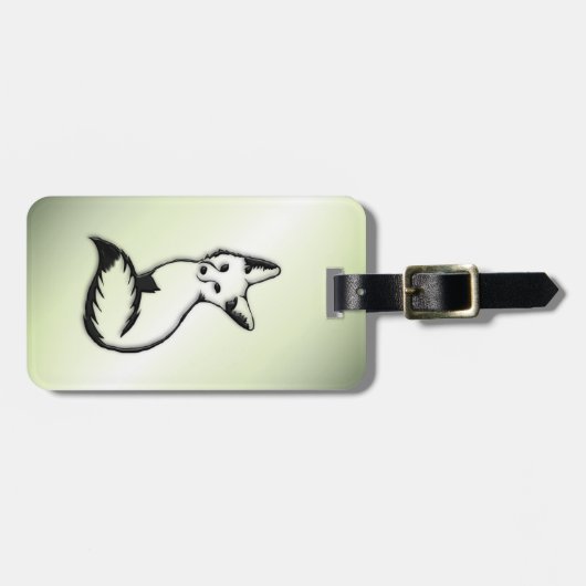 Grüner Fox Gepäckanhänger (Vorderseite horizontal)