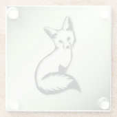 Grüner Fox Glasuntersetzer (Rückseite)