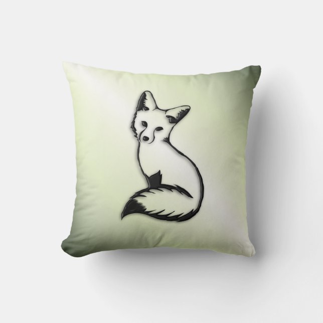 Grüner Fox Kissen (Vorderseite)