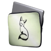 Grüner Fox Laptopschutzhülle (Vorderseite Links)
