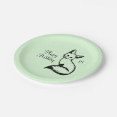 Grüner Fox Pappteller (Schrägansicht)