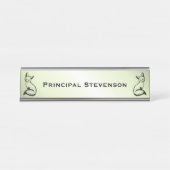 Grüner Fox-Text, auf den abgestimmt Schreibtischnamensplakette (Vorderseite )