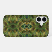 Grüner Fraktal Case iPhone 16 Hülle (Rückseite (Horizontal))