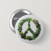 Grüner Frieden Button (Vorne & Hinten)