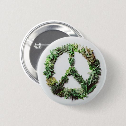 Grüner Frieden Button (Vorne & Hinten)