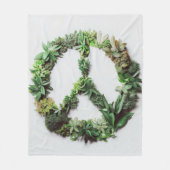 Grüner Frieden Fleecedecke (Vorderseite)