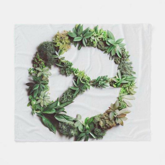 Grüner Frieden Fleecedecke (Vorderseite (Horizontal))