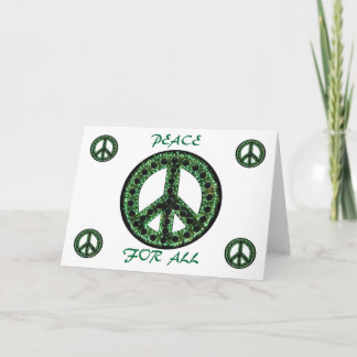 grüner Frieden für alle Grußkarte Karte