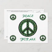 grüner Frieden für alle Postkarten (Vorne/Hinten)