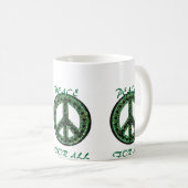grüner Frieden für alle Tasse (VorderseiteRechts)