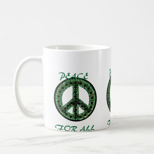 grüner Frieden für alle Tasse (Links)