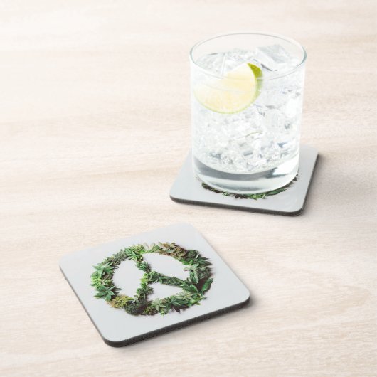 Grüner Frieden Getränkeuntersetzer (Rechte Seite)