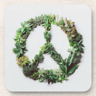 Grüner Frieden Getränkeuntersetzer