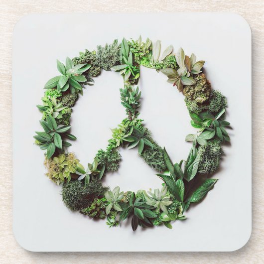 Grüner Frieden Getränkeuntersetzer (Vorderseite)