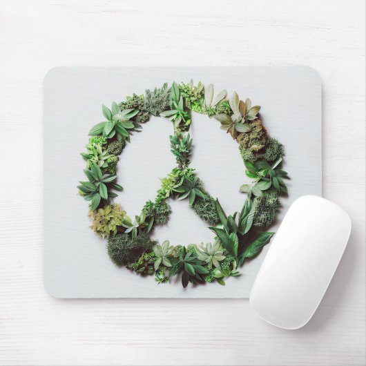 Grüner Frieden Mousepad (Mit Mouse)
